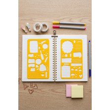 Karmelom Studio 2'li Bullet Journal Gezi Ikonları ve Günlük Hava Takibi Cetvel Set