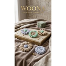 Woona Doğal Soya Wax 5'li Papatya & Yıldız Çiçeği Tasarımlı Vegan, Amber Kokulu Dekoratif Soya Wax El Yapımı Doğal Soya Wax Premium Kokulu Mum Seti