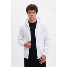 Markapia Home Markapia Man Erkek Fermuarlı Kapüşonlu Cepli İçi Polarlı Sweatshirt