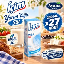 İçim Içim Yarım Yağlı Süt 200 ml x 27 Adet