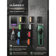 Marske MS-5086 2500MAH 5 Hız Kademeli Tıraş Makinesi – 10 Farklı Taraklı Dlc Seramik Bıçaklı Kuaför Kiti