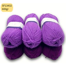 Oxford İplik Ihraç Fazlası 6'lı Paket 600 gr Akrilik Leylak Mix SF13432