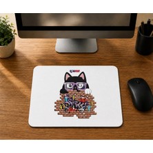 Mor Mürekkep Street Life Baskılı Mousepad Bilgisayar Altlığı
