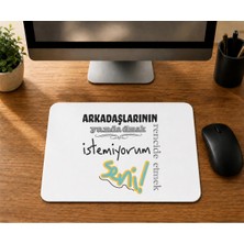 Mor Mürekkep Rencide Etmek Istemiyorum Baskılı Mousepad Bilgisayar Altlığı