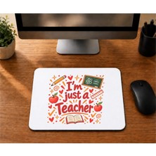 Mor Mürekkep Öğretmen Temalı Baskılı Mousepad - Öğretmene Hediye Bilgisayar Altlığı