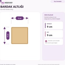 Mor Mürekkep Benim Kocam Kargoyla Mı Teslim Edilecek Baskılı 9x9 cm Kare Mdf Bardak Altlığı - Sevgiliye Hediye