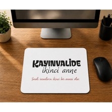 Mor Mürekkep Kayınvalide Ikinci Anne Baskılı Mousepad - Anneye Hediye Bilgisayar Altlığı