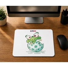 Mor Mürekkep Yumurtadan Çıkan Kurbağa Baskılı Mousepad Bilgisayar Altlığı