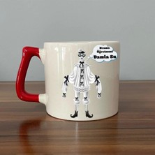 Mor Mürekkep Kişiye Özel Drama Öğretmeni Baskılı Kırmızı Kulplu Prime Kupa - Öğretmene Hediye Bardak Fincan Mug