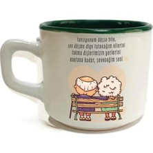 Mor Mürekkep Tansiyonum Düşse Bile Baskılı Yeşil Içi Renkli Venüs Kupa Bardak Fincan Mug