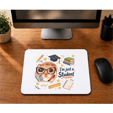 Mor Mürekkep Sad Hamster Öğrenci Baskılı Mousepad - Öğrenciye Hediye Bilgisayar Altlığı