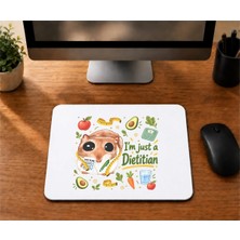 Mor Mürekkep Sad Hamster Diyetisyen Baskılı Mousepad - Diyetisyene Hediye Bilgisayar Altlığı
