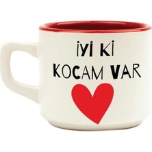 Mor Mürekkep Iyi Ki Kocam Var Baskılı Kırmızı Içi Renkli Venüs Kupa - Sevgililer Günü Hediyesi Bardak Fincan Mug