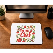 Mor Mürekkep Aşçı Temalı Baskılı Mousepad - Aşçıya Hediye Bilgisayar Altlığı
