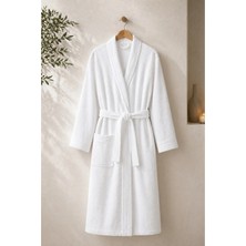 Tabea Home Rituals Serisi Pamuklu Kimono Bornoz Beyaz