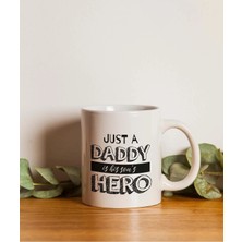 Mor Mürekkep Son's Daddy Baskılı Beyaz Kupa - Babalar Günü Hediyesi Bardak Fincan Mug