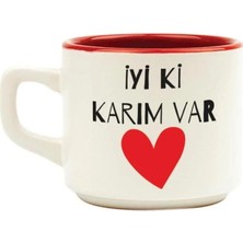 Mor Mürekkep Iyi Ki Karım Var Baskılı Kırmızı Içi Renkli Venüs Kupa - Sevgililer Günü Hediyesi Bardak Fincan Mug