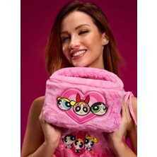 My Balli Store Peluş Karakter Desenli Pembe Kalp Detaylı Çok Amaçlı Fermuarlı Çanta / Makyaj Kutusu