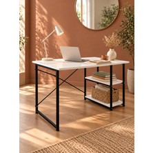 Iki Raflı Çalışma Masası Bilgisayar Masası Ofis Ders Masası 120*60