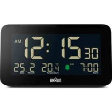Dijital Çalar Saat, Tarih, Ay ve Sıcaklık Göstergesi, Negatif LCD Ekran, Hızlı Ayarı, Artışlı Bip Alarmı, Siyah, BC10B Modeli (1'li Paket)'