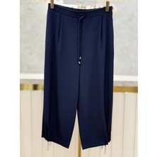 Sentez SZ-5551-L Lacivert Renk Paçası Kapsüllü Şalvar Pantolon