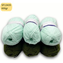 Oxford İplik Ihraç Fazlası 6'lı Paket 600 gr Akrilik Yeşil Mix SF13435