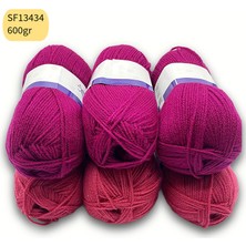 Oxford İplik Ihraç Fazlası 6'lı Paket 600 gr Akrilik Kırmızı Mix SF13434