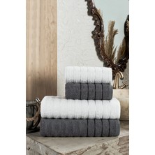 Tabea Home Fluffy 4'lü Banyo Havlu Seti