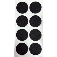 Siyah Keçe 8 Adet 5 cm Yuvarlak Yapışkanlı Sandalye, Masa, Koltuk Altı Parke Koruma Keçesi