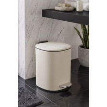 Pedallı Çöp Kovası Koyu Krem 3 Lt - THN62143