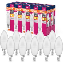 7,5W (60W) E14 Duy LED Mum Ampul 2700K Sarı Işık 10 Lu Paket
