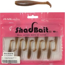 Han Fishing Hanfish Shad Bait 50 5cm 0.9gr Lrf Silikon Yem 10 Adet MS52 Uv Bloodworm