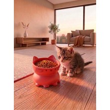Kedi Mama Kabı (Kırmızı)