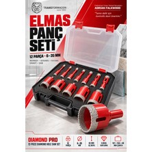 Transformacion Diamond Pro 12 Parça Elmas Uçlu Mermer Fayans Delme Seti - Profesyonel Delici Panç 722929