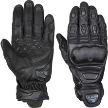 Kamfan Mbg-22 Leather Motorcycle Gloves – Breathable Perforated Leather Riding Gloves With Hard Shell Knuckle & Palm Protection, Accordion Stretch Panels, Non-Slip Palm Grip & Touchscreen