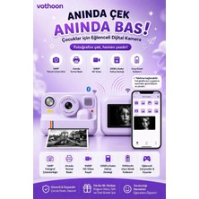 Marvielle Çocuk Anında Baskılı Fotoğraf Makinesi 16MP Dijital Kamera 1080P Video Wifi - Akıllı Kamera