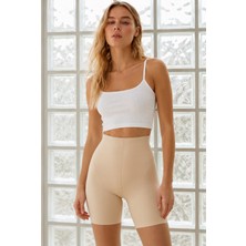 Kadın Regular U Yaka Polyemide Kumaşlı Ten Korse