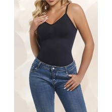 Toparlayıcı Yüksek Bel Tam Boy Body 9050 Siyah