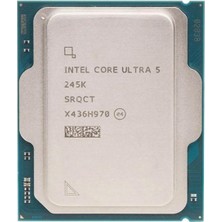 Intel Ultra 5 245K 26MB 14çekirdekli O/b VGA 1851P 125W Kutusuz+Fansız