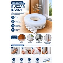 Safestore Kapı Pencere Rüzgar Kesici Şerit Bant 3,5cm * 5 Metre Rüzgar Önleyici Bant