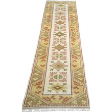 Kilim Antik El Dokuma Bozalan Milas Muğla Çiçekli Yolluk Yün Halı 2004 - Yeni - Çok Renkli