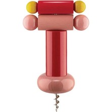 Alessi Ettore Sottsass Tirbüşon 18 cm x 6 cm Pembe