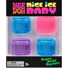 Pufy Pompom Doh Ice Baby - 4'lü Renkli Stres Küpü - Duyusal Oyuncak ve Rahatlatıcı Squishy
