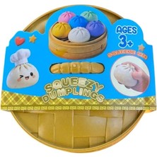Simli Dumling Squishy Sürpriz Renkli Çin Mantısı-Rainbow Mystery Squishy Bun-Viral Figür