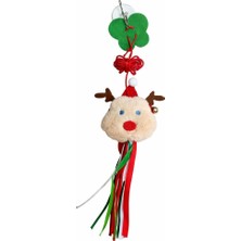 Kawin Madpet Noel Temalı Kedi Oyuncağı Noel Baba Figürlü – Renkli Ip Püsküllü, Zilli ve Askılı Tasarım – Kedilerin Oyun ve Avlanma Içgüdüsünü Destekler – Özel Yılbaşı Oyuncağı