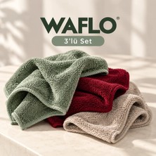WAFLO 3’lü Mikrofiber Temizlik Bezi 30x30 cm 240 GSM – Mutfak, Cam, Banyo, Mobilya, Oto ve Araç Temizliği İçin Çok Amaçlı, Yıkanabilir, İz Bırakmaz