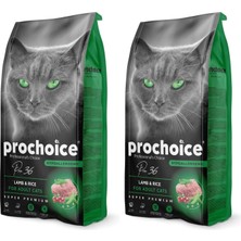 Kawin Prochoice Pro 36, Yetişkin Kediler Için, Hipoalerjenik, Kuzu Etli ve Pirinçli Kuru Mama, 2 kg (2 Paketi)