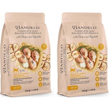 Kawin Bandelo Yetişkin & Yavru Kuru Kedi Maması - Vitamin Ilaveli Tam ve Dengeli Kilo Kontrolü, Yüksek Hayvansal Protein Içerikli Kuru Mama (750 Gr, Tavuk) (2 Paketi)