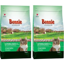 Kawin Bonnie+Plants Bonnie Kuru Kedi Maması, Tavuklu, Yetişkin, Kısırlaştırılmış, Tüm Yaş ve Irklar, 1.5 kg (2 Paketi)