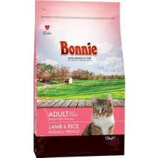 Kawin Bonnie+Plants Bonnie Kuru Kedi Maması, Kuzu ve Pirinçli, Yetişkin, 1.5 kg